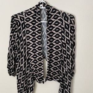 Black and white pattern cardigan